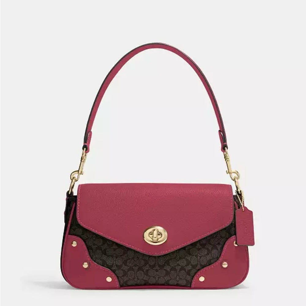 Millie Shoulder Bag In Colorblock Signature Canvas (fall collection)